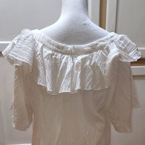 SHEIN Women's Ruffle Short-sleeved Blouse - Picture 7 of 10